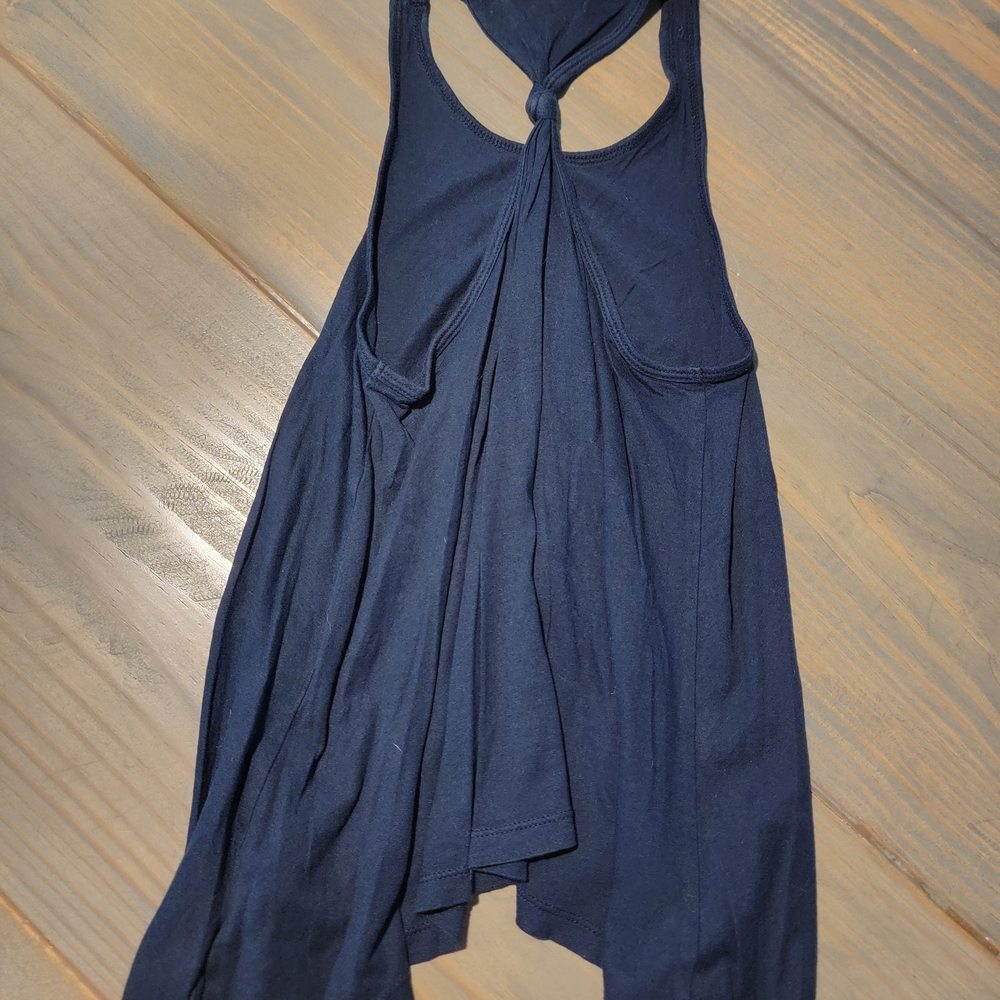 GAP Kids Navy Knotted Racerback Tee sz 8 - Picture 9 of 10